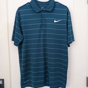 Men's Nike Dri Fit Striped Polo, Medium